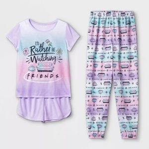 Friends Girls 3 piece pajama set